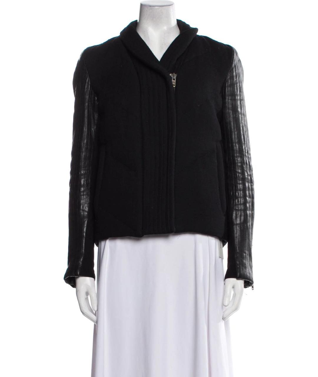 HELMUT LANG Черная шерстяная куртка, фото 9