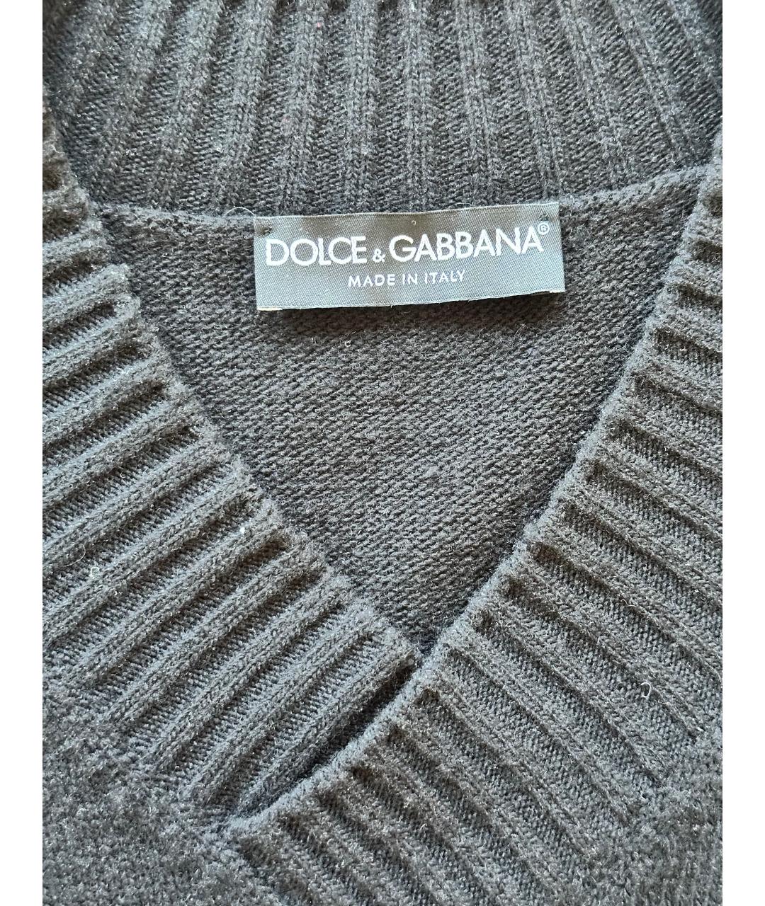 DOLCE&GABBANA Черный шерстяной джемпер / свитер, фото 3