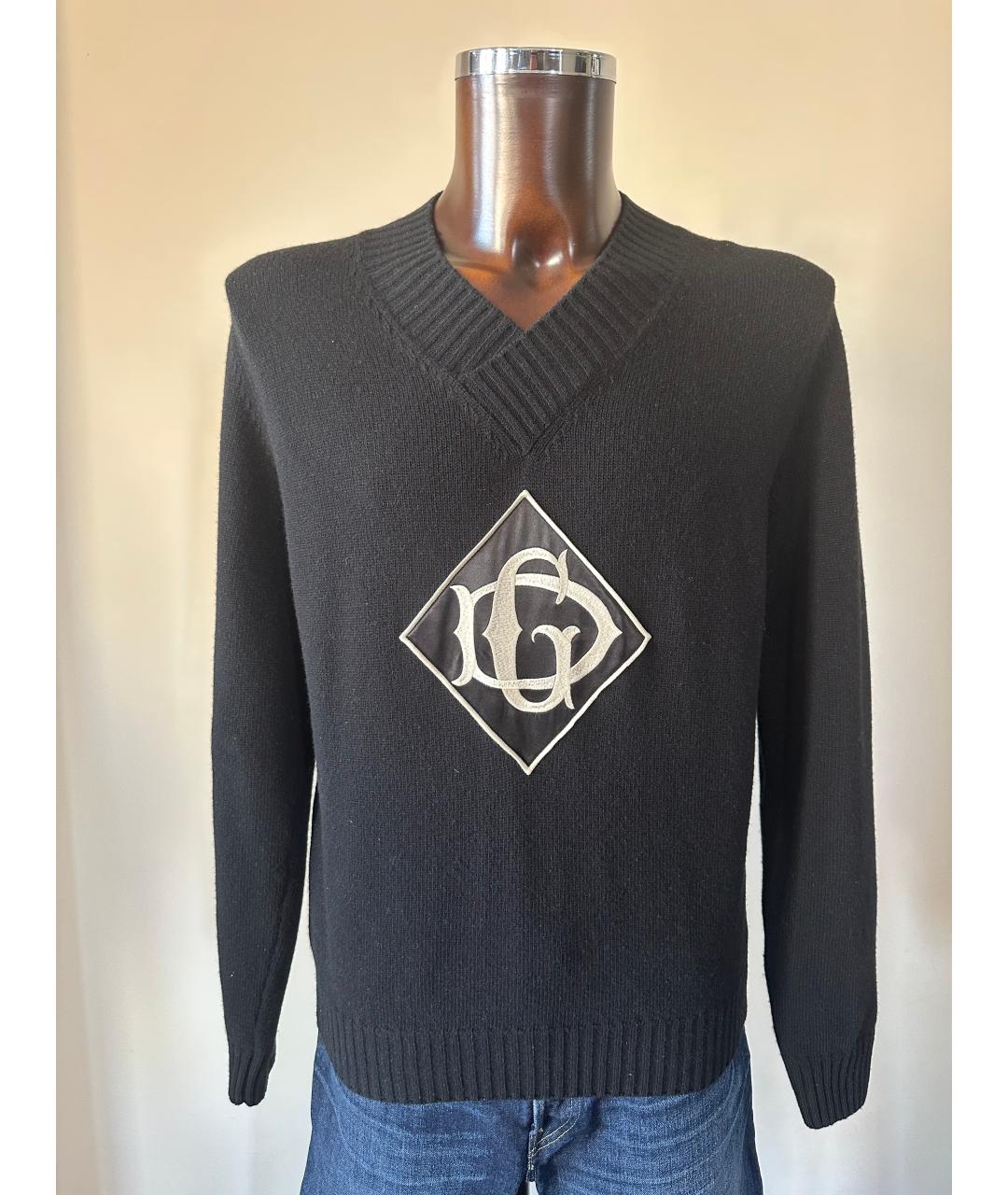 DOLCE&GABBANA Черный шерстяной джемпер / свитер, фото 5