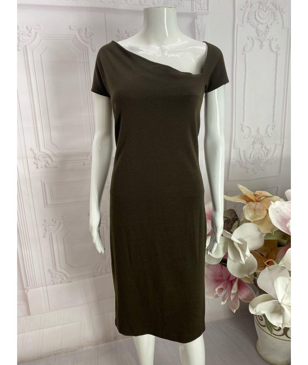 DSQUARED2 Коричневое шерстяное платье, фото 4