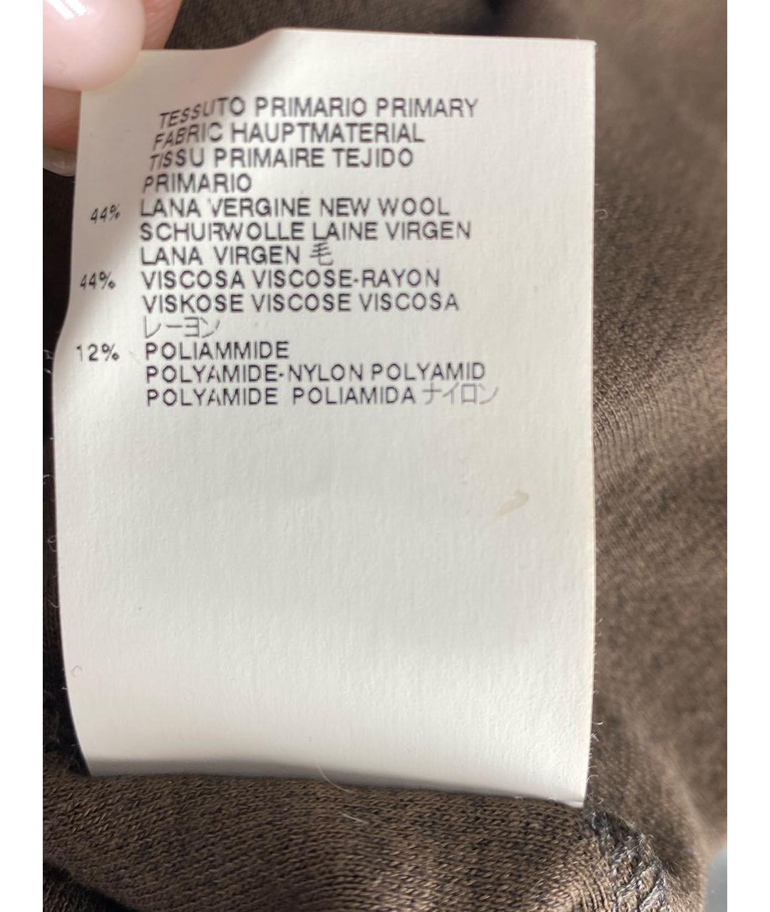 DSQUARED2 Коричневое шерстяное платье, фото 7