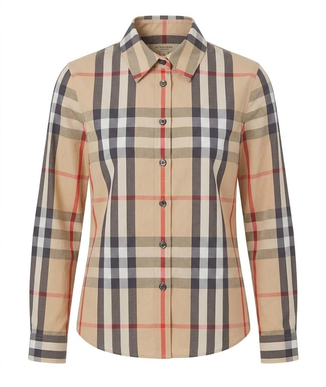 BURBERRY Бежевая хлопковая рубашка, фото 1