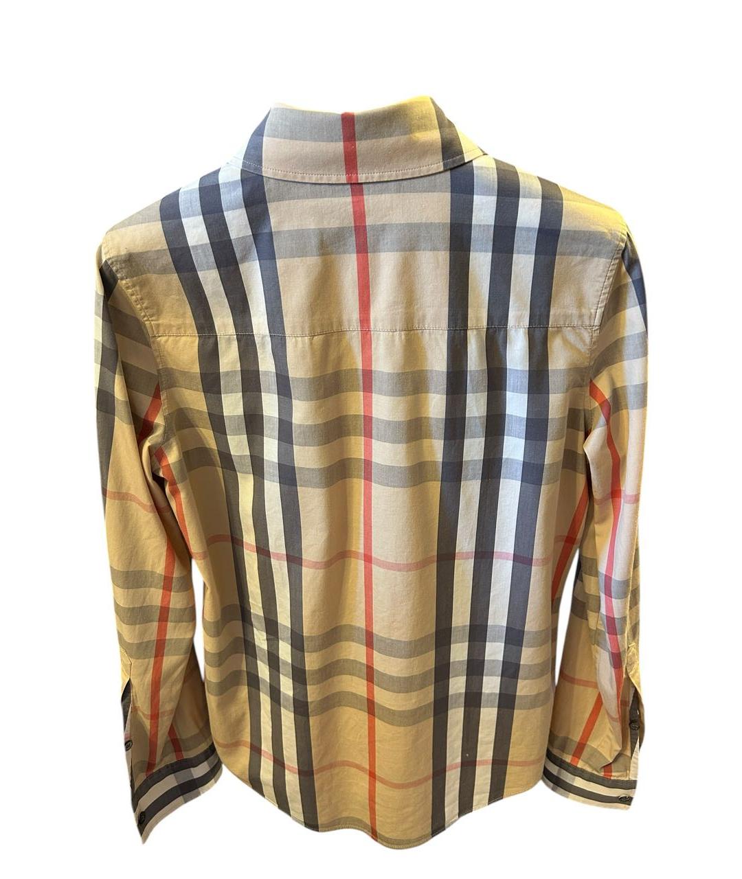 BURBERRY Бежевая хлопковая рубашка, фото 2