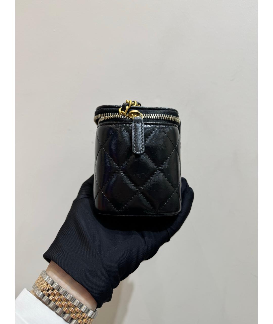 CHANEL Черная кожаная сумка через плечо, фото 4