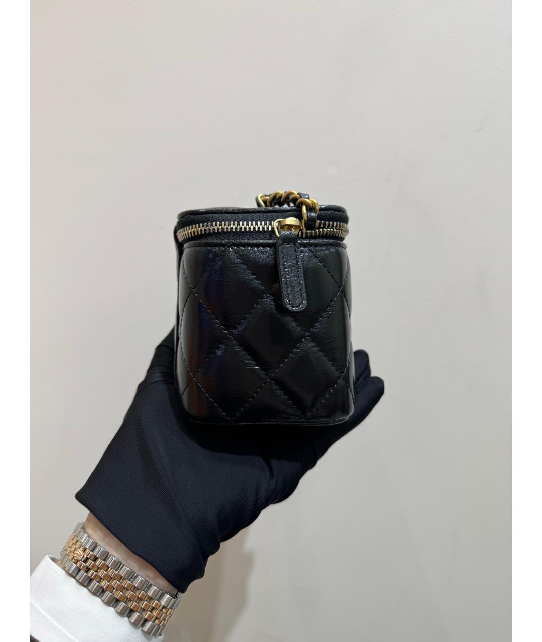 CHANEL Черная кожаная сумка через плечо, фото 5
