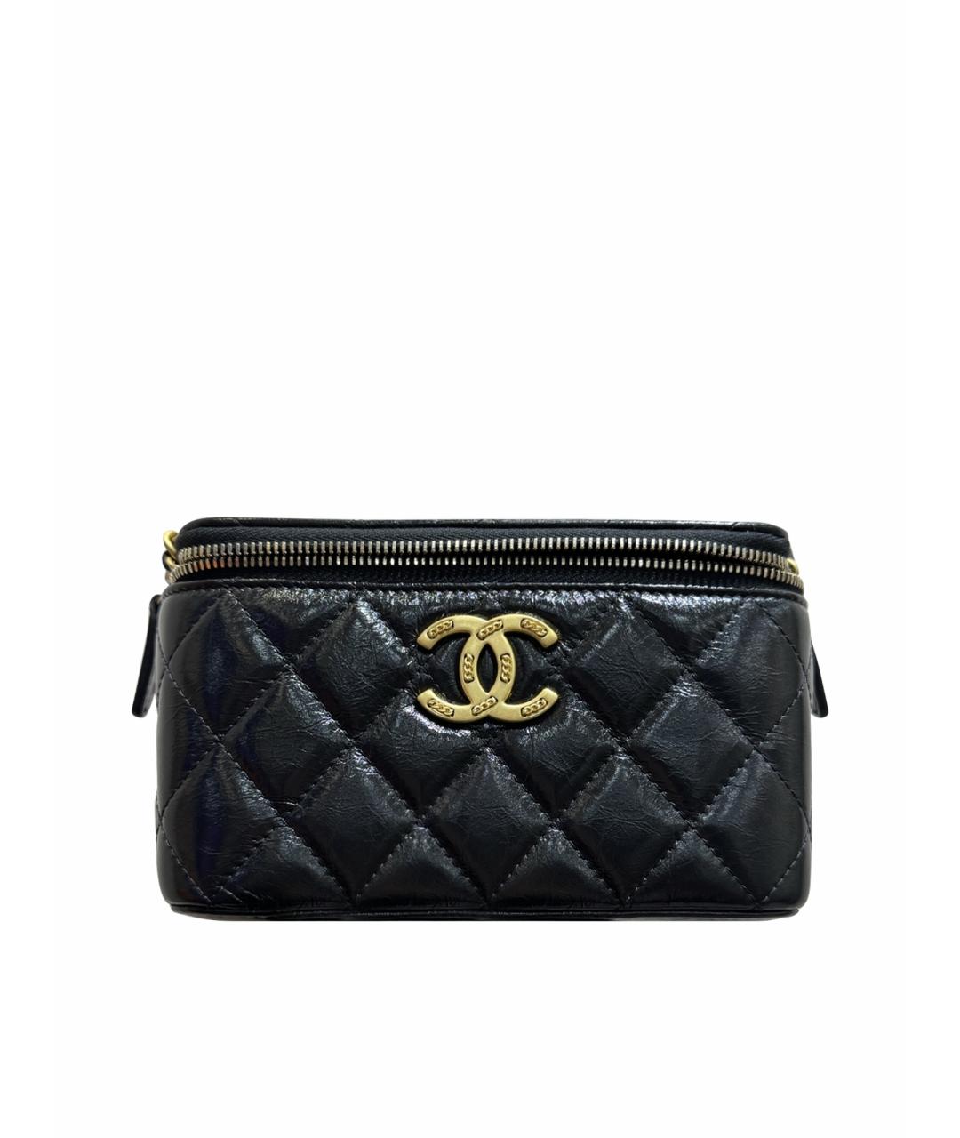 CHANEL Черная кожаная сумка через плечо, фото 1