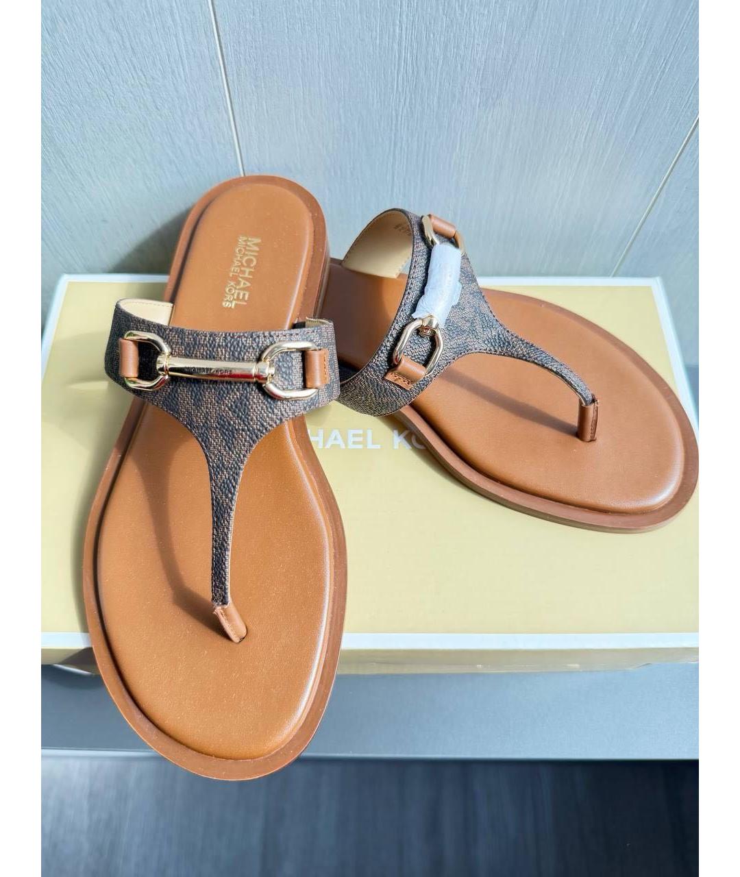 MICHAEL KORS Коричневые шлепанцы, фото 3