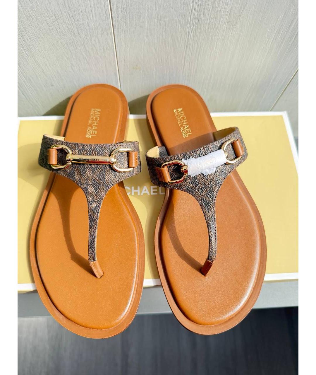 MICHAEL KORS Коричневые шлепанцы, фото 2