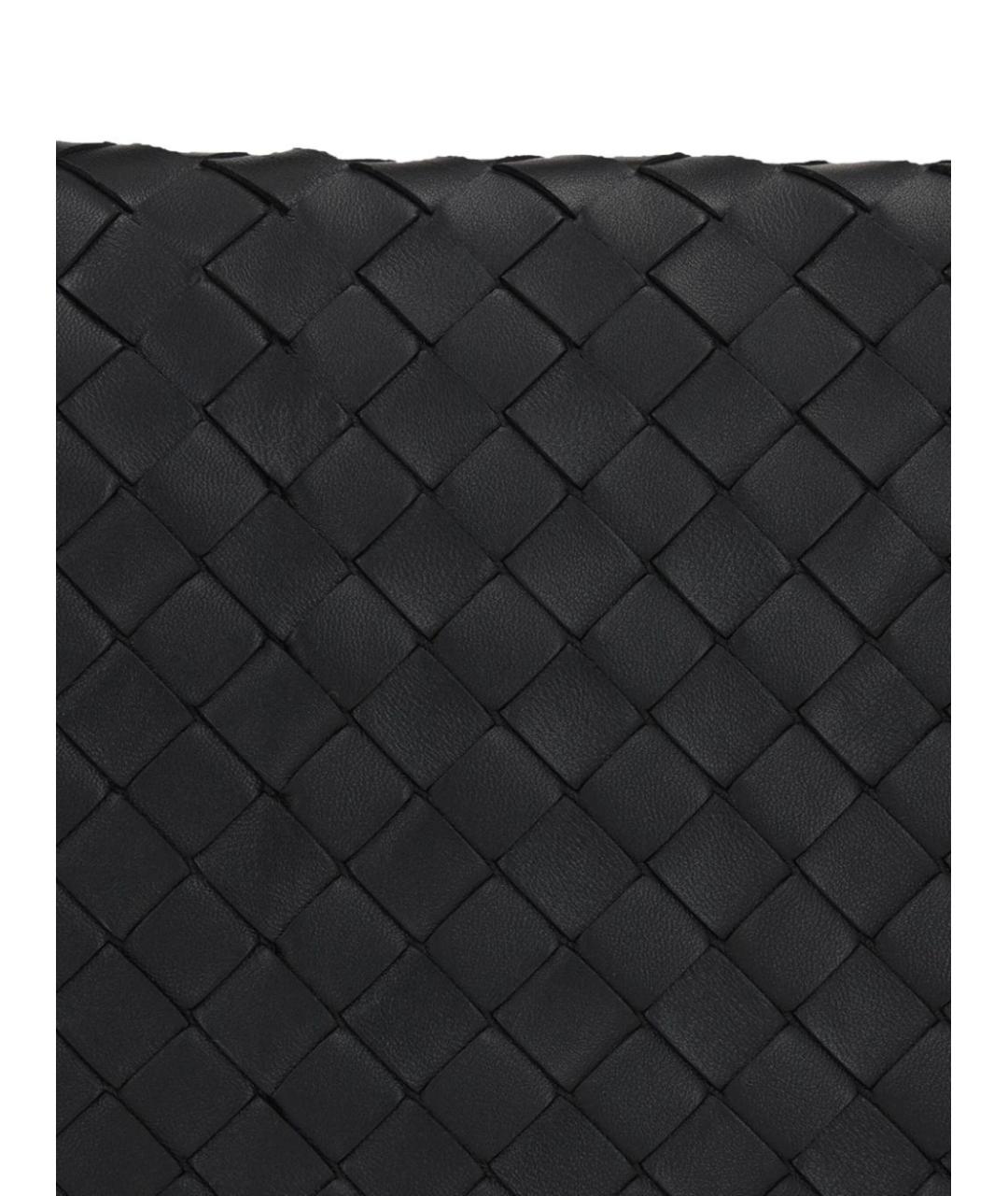 BOTTEGA VENETA Черная кожаная сумка через плечо, фото 6