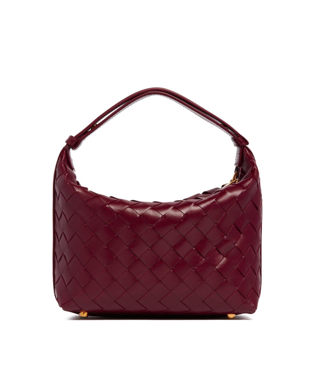 BOTTEGA VENETA Бордовая кожаная сумка через плечо, фото 3
