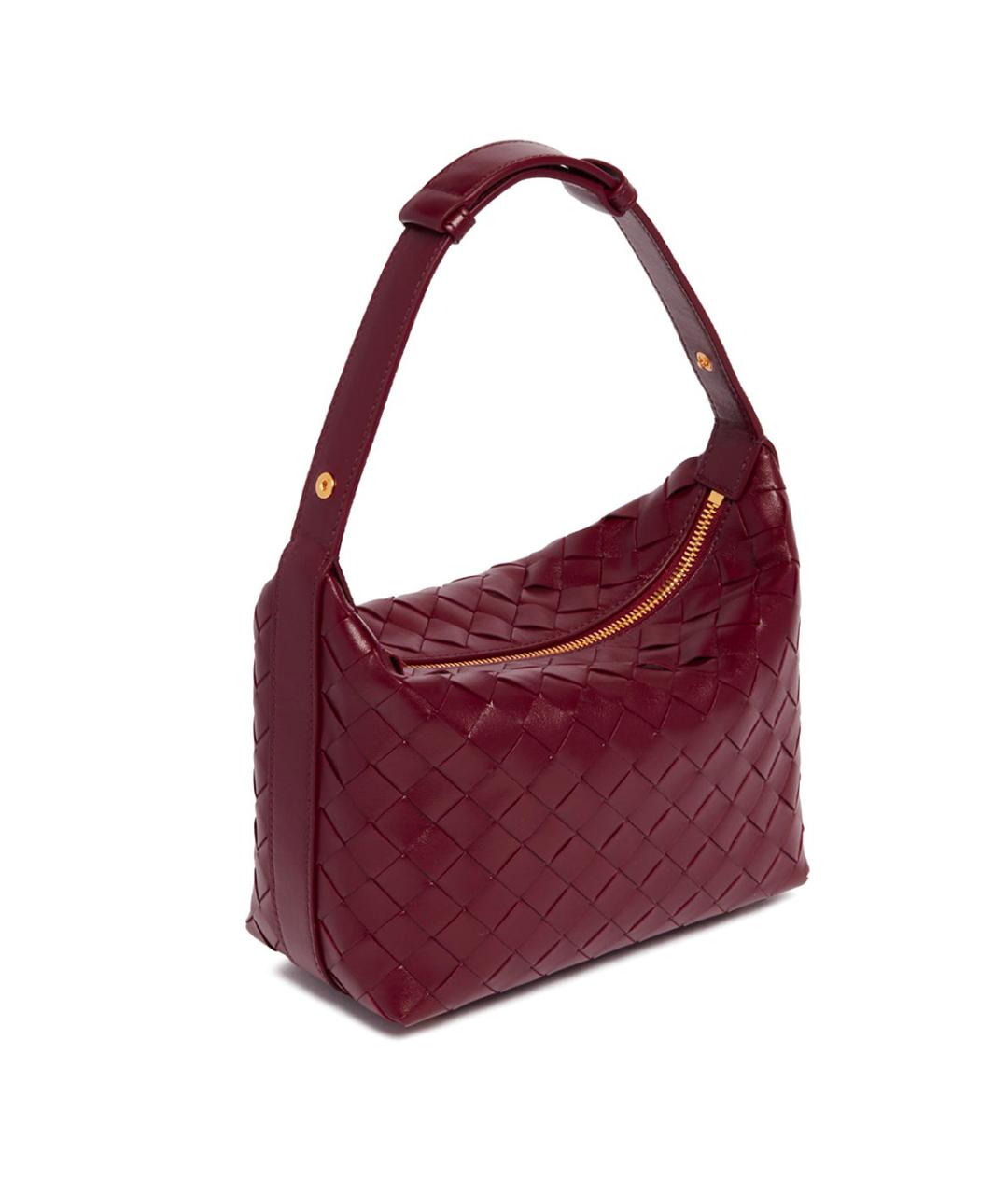 BOTTEGA VENETA Бордовая кожаная сумка через плечо, фото 2
