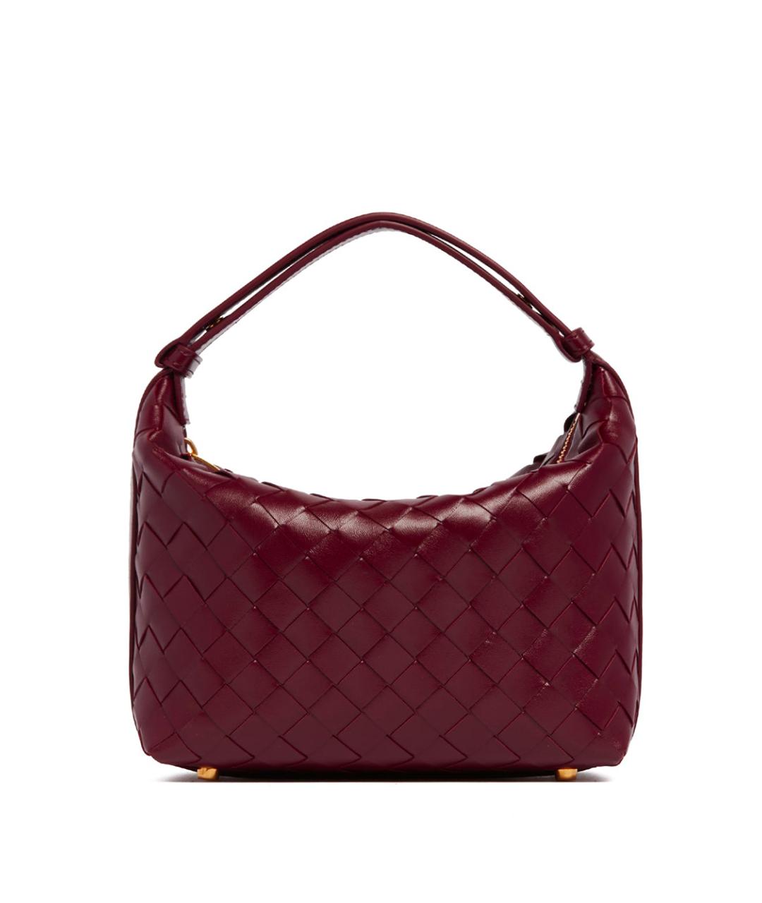 BOTTEGA VENETA Бордовая кожаная сумка через плечо, фото 1