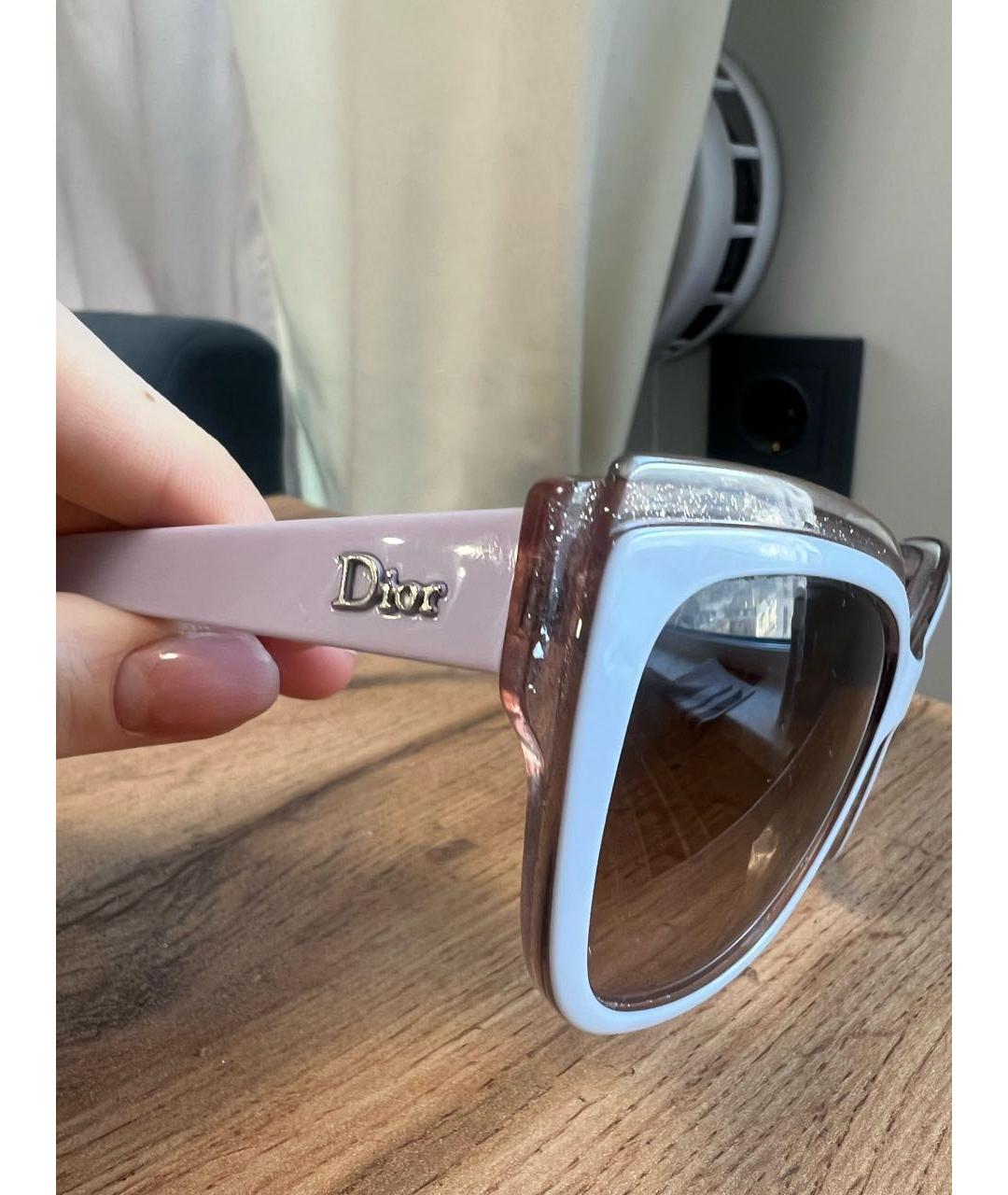 CHRISTIAN DIOR Фиолетовые пластиковые солнцезащитные очки, фото 3