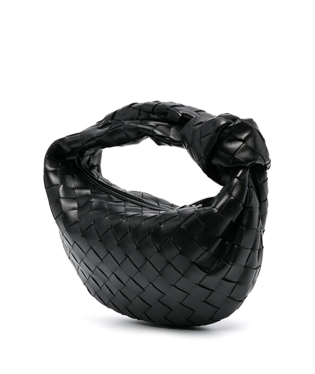 BOTTEGA VENETA Черная кожаная сумка с короткими ручками, фото 5