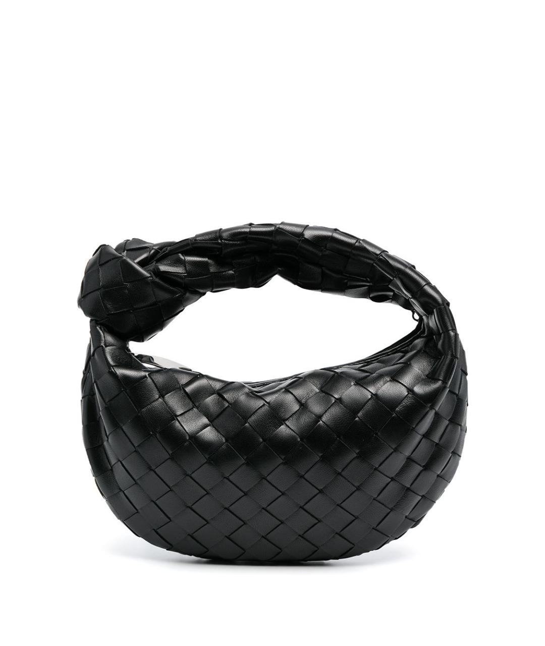 BOTTEGA VENETA Черная кожаная сумка с короткими ручками, фото 1