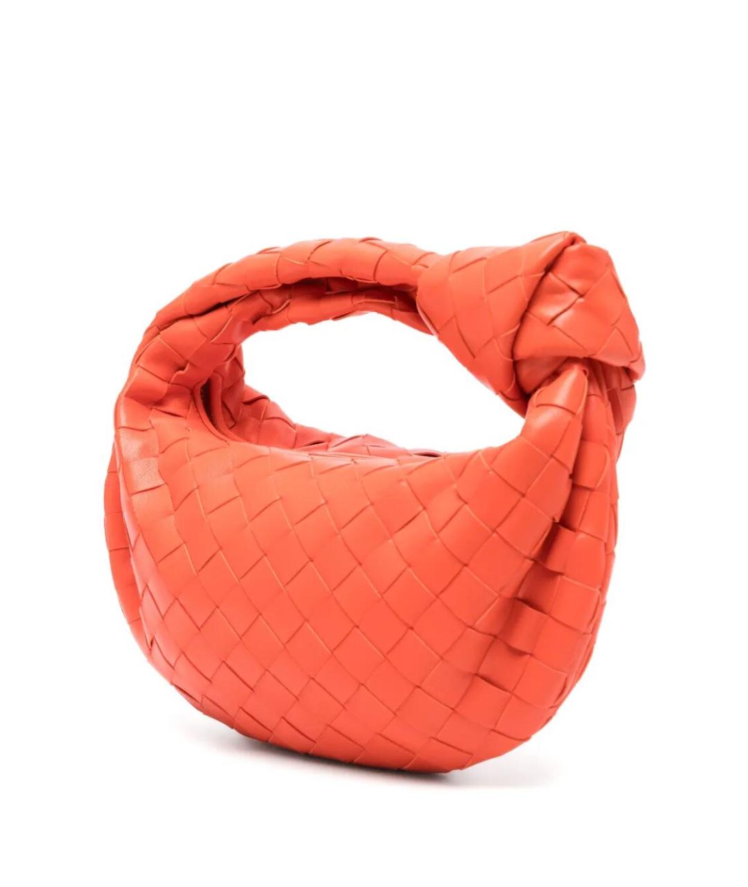 BOTTEGA VENETA Оранжевая кожаная сумка с короткими ручками, фото 5