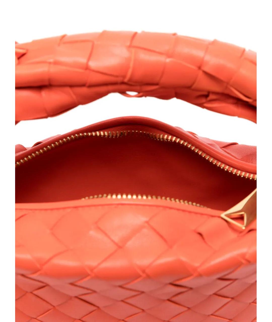 BOTTEGA VENETA Оранжевая кожаная сумка с короткими ручками, фото 3