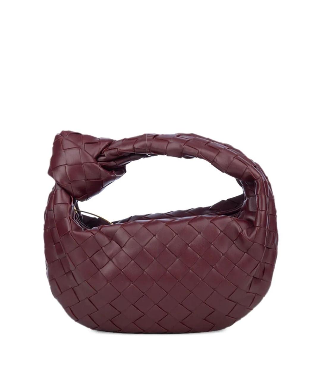BOTTEGA VENETA Бордовая кожаная сумка с короткими ручками, фото 1