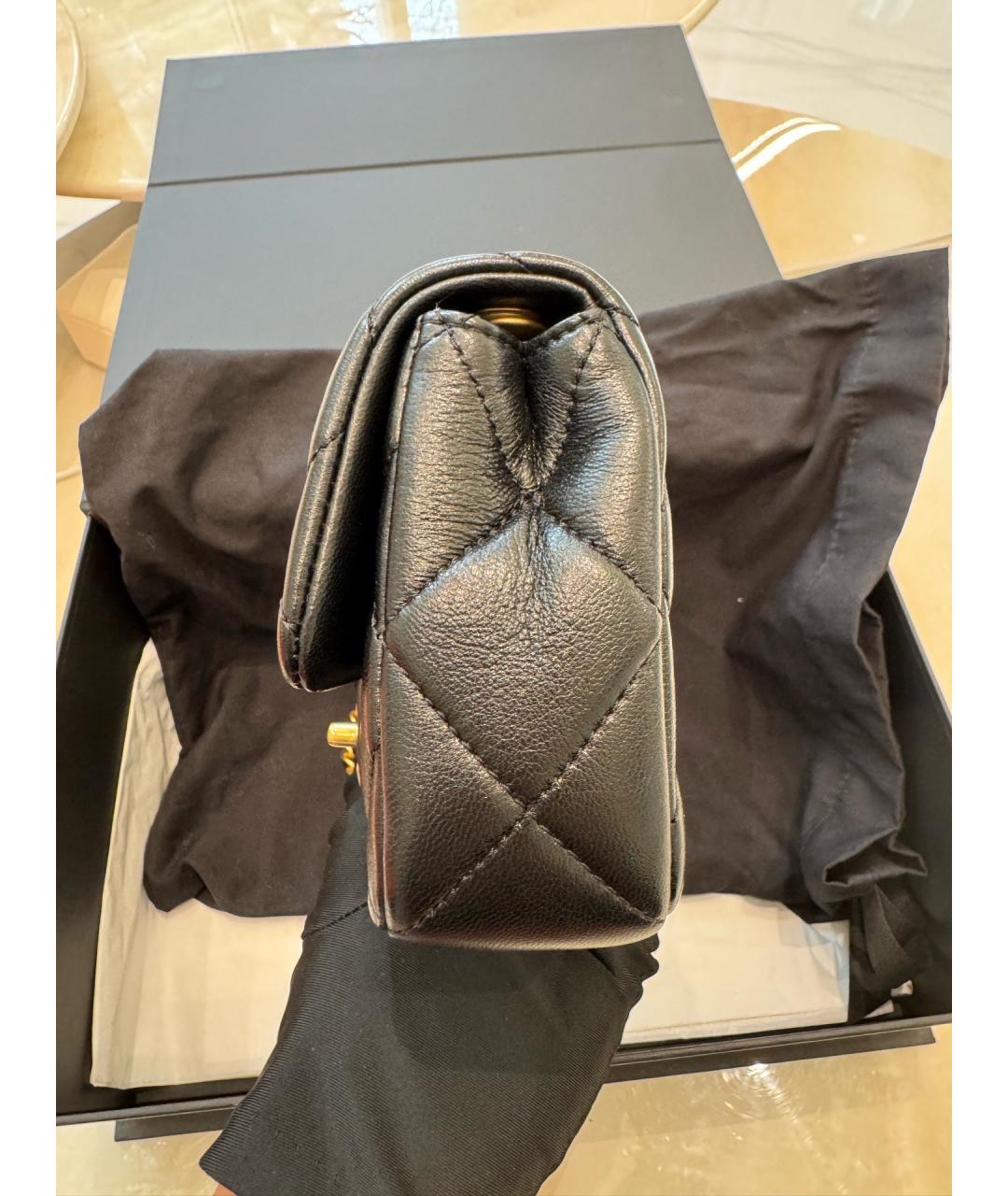 CHANEL Черная кожаная сумка через плечо, фото 4