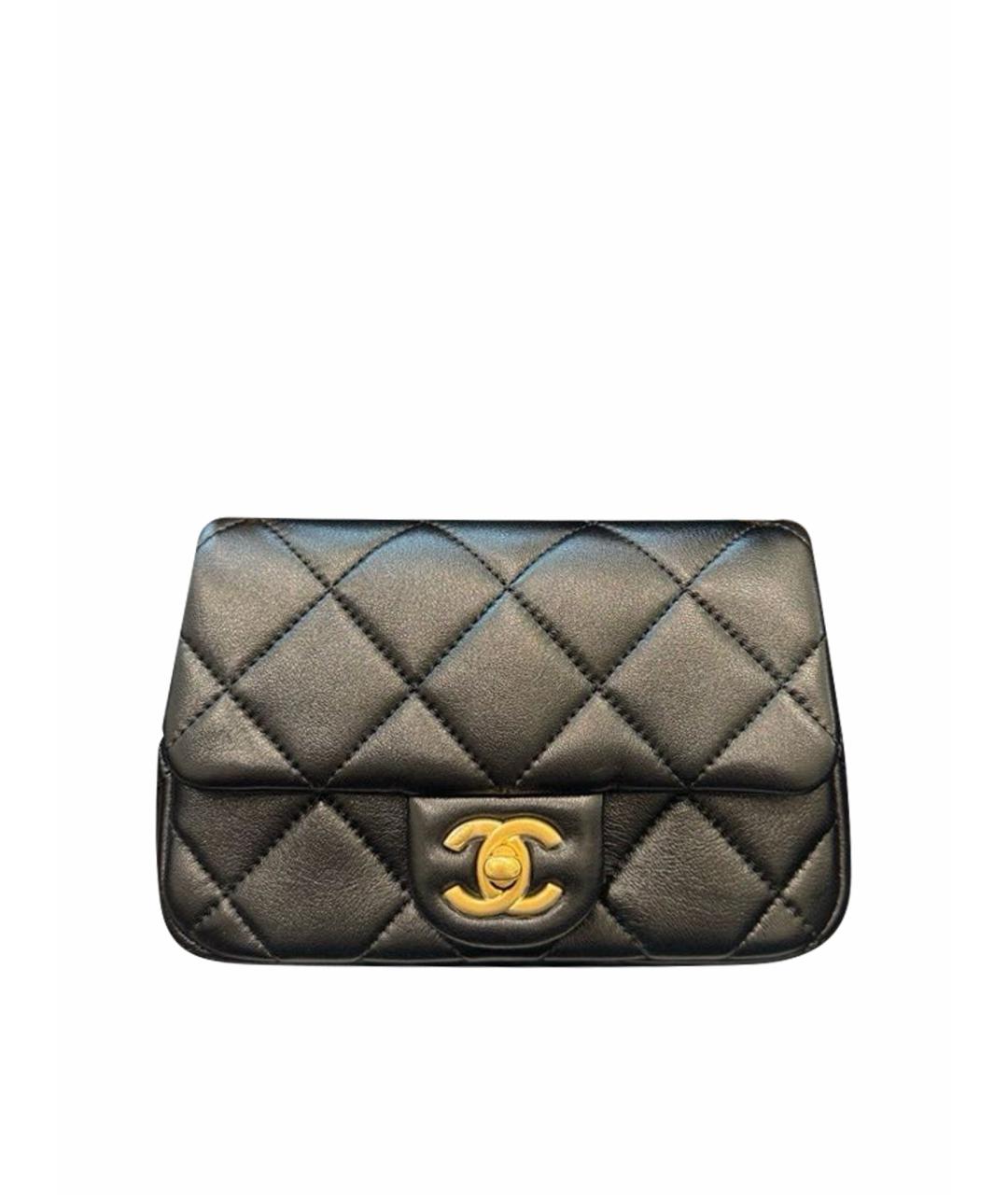 CHANEL Черная кожаная сумка через плечо, фото 1