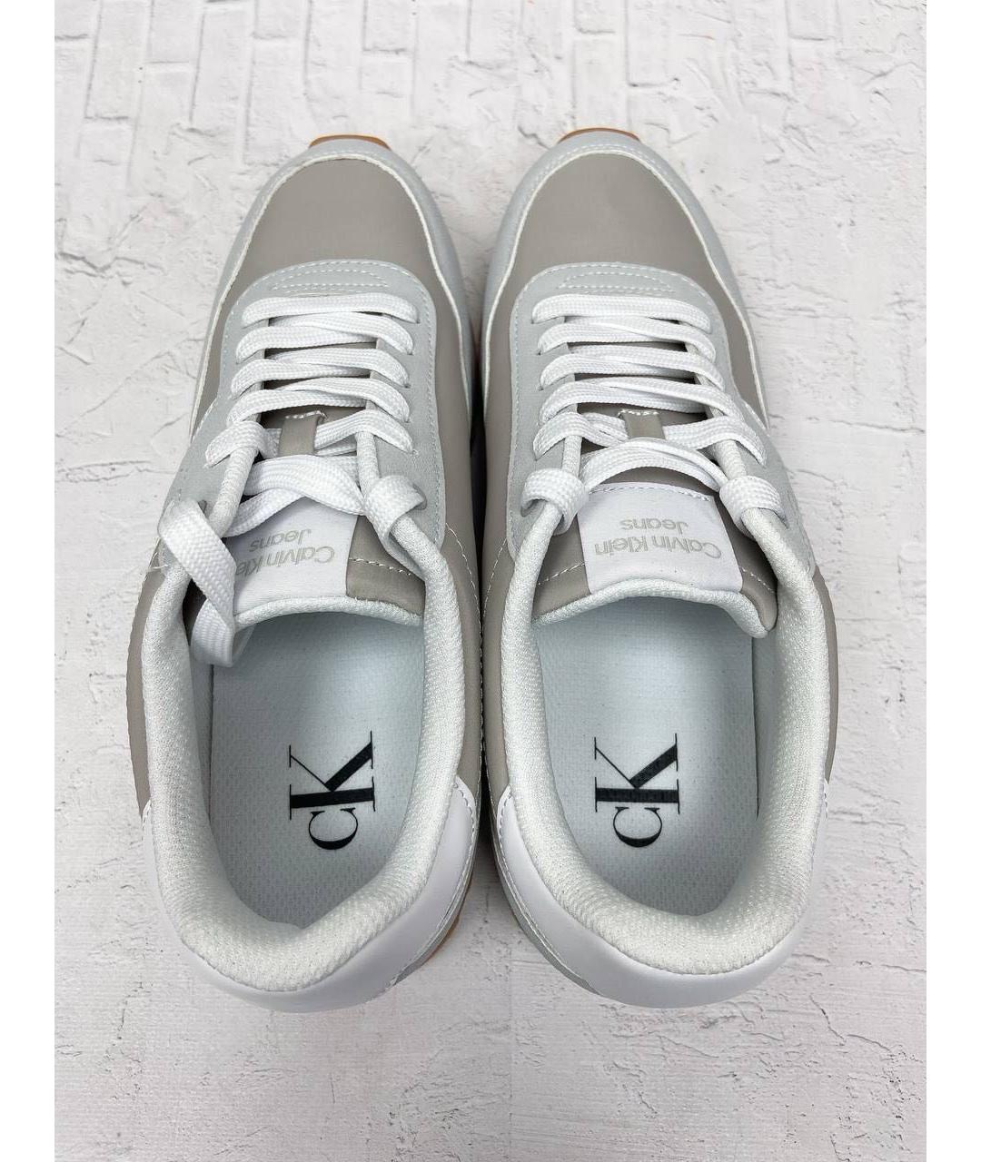 CALVIN KLEIN Серые низкие кроссовки / кеды, фото 3