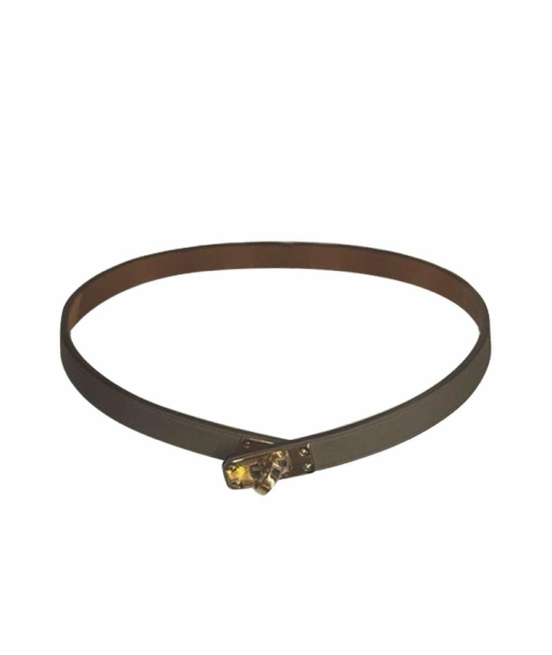 HERMES Серый кожаный браслет, фото 1