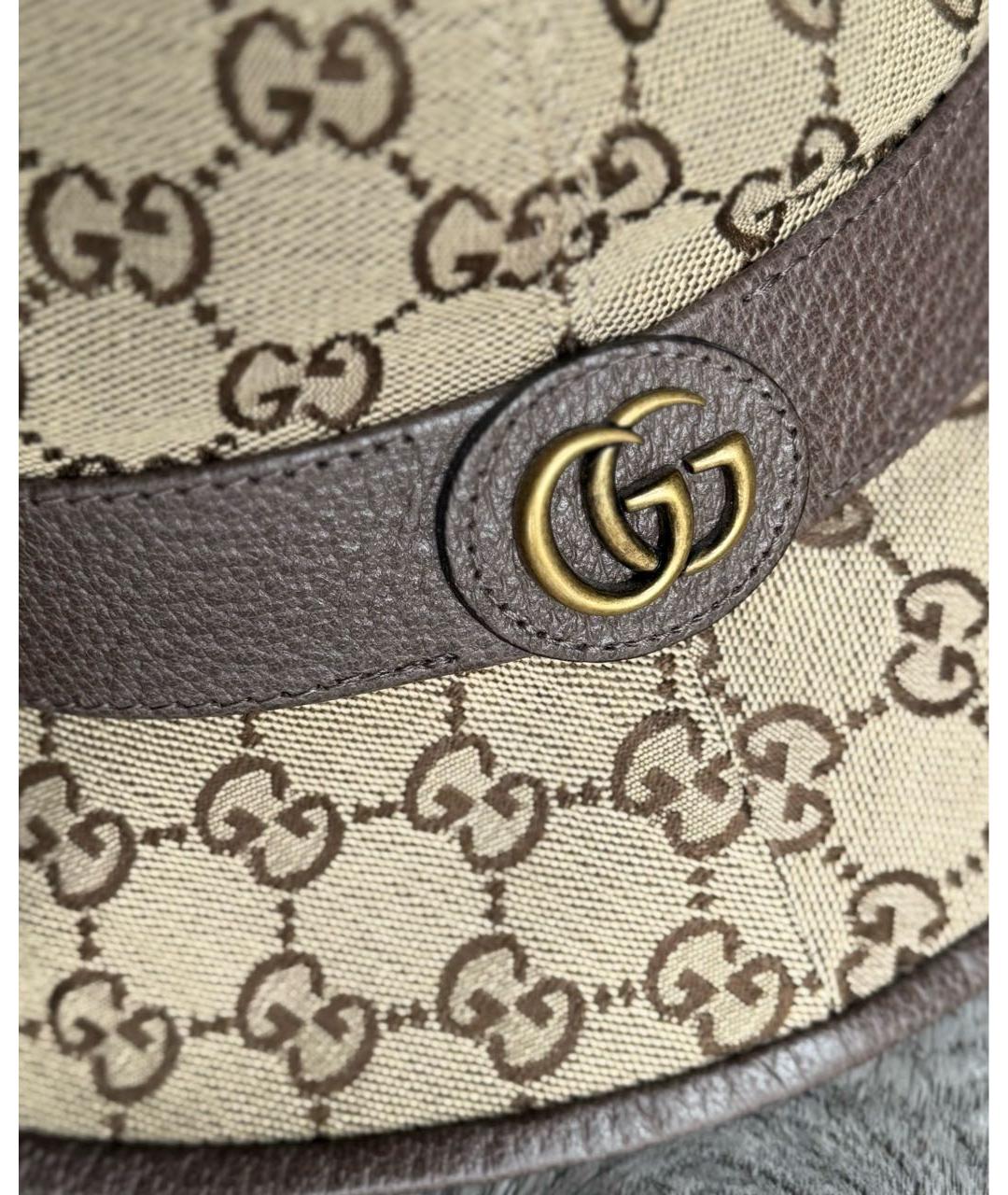 GUCCI Бежевая хлопковая панама, фото 7