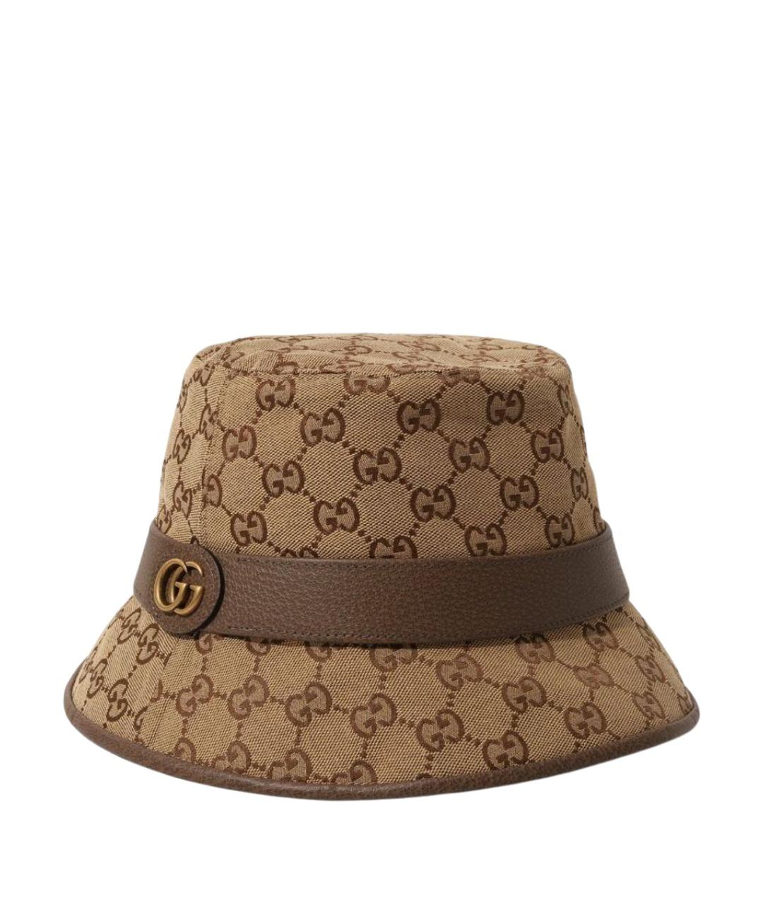 GUCCI Бежевая хлопковая панама, фото 1