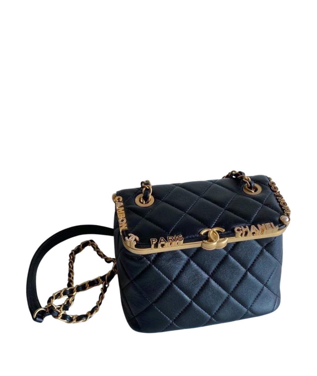 CHANEL Черная кожаная сумка через плечо, фото 1