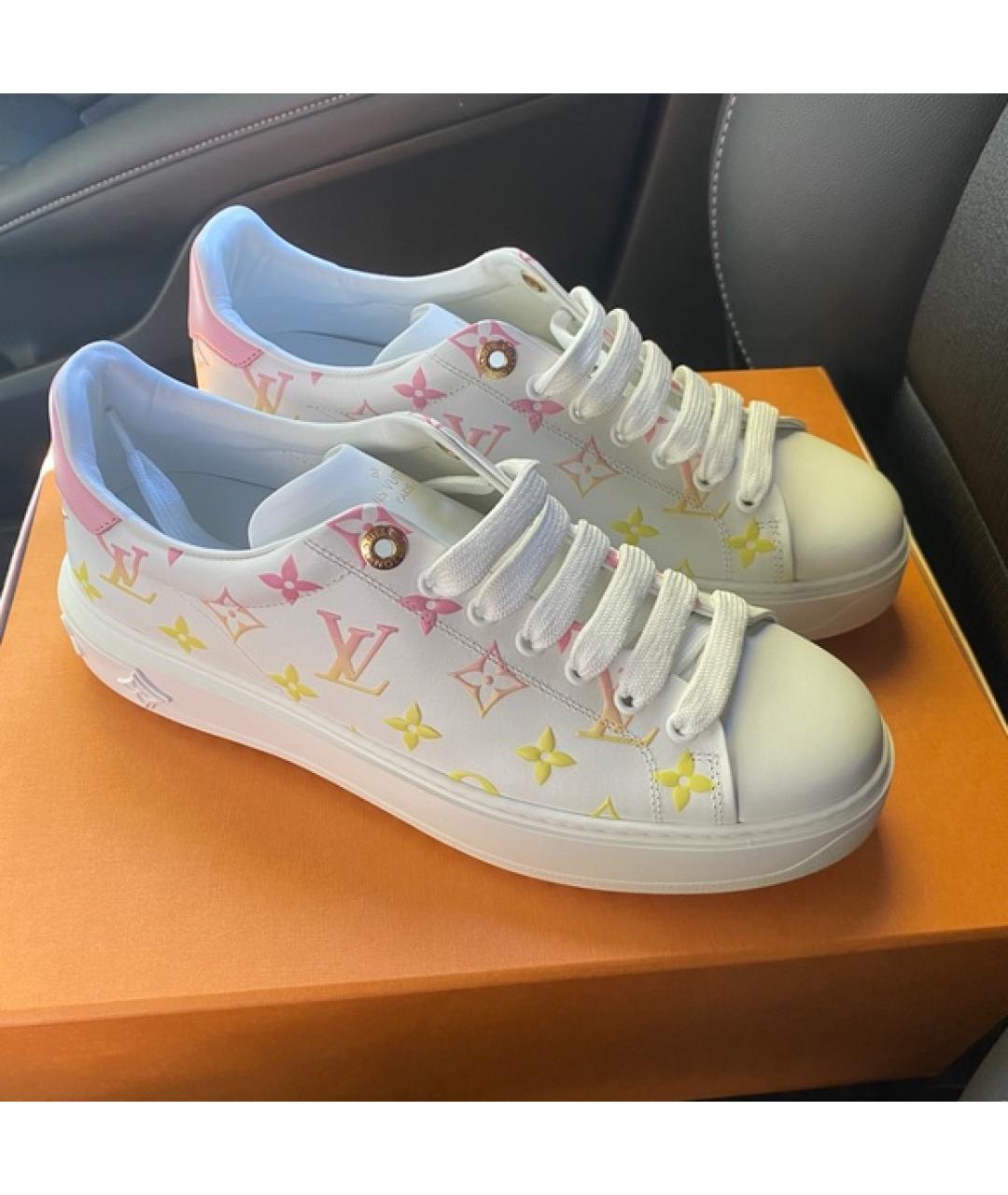 LOUIS VUITTON Белые кожаные кроссовки, фото 5