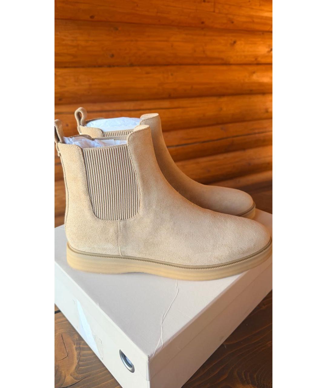 12 STOREEZ Бежевые замшевые ботинки, фото 7