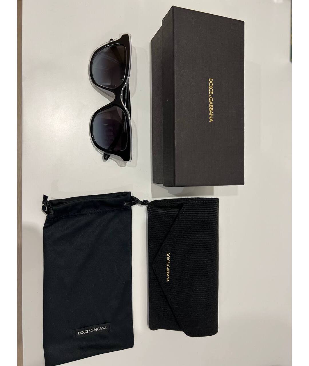 DOLCE&GABBANA Черные пластиковые солнцезащитные очки, фото 4