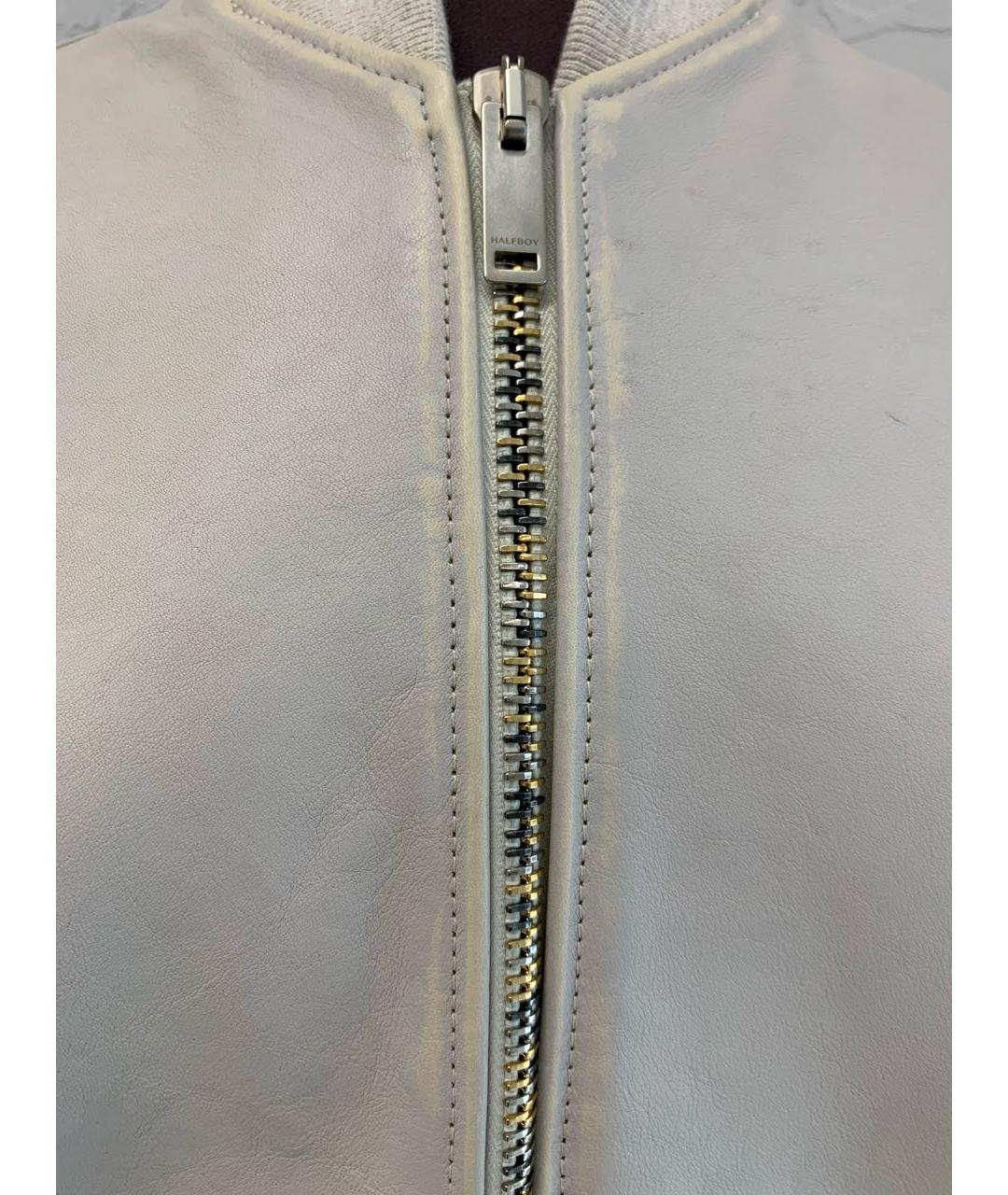 HALFBOY Серая кожаная куртка, фото 5