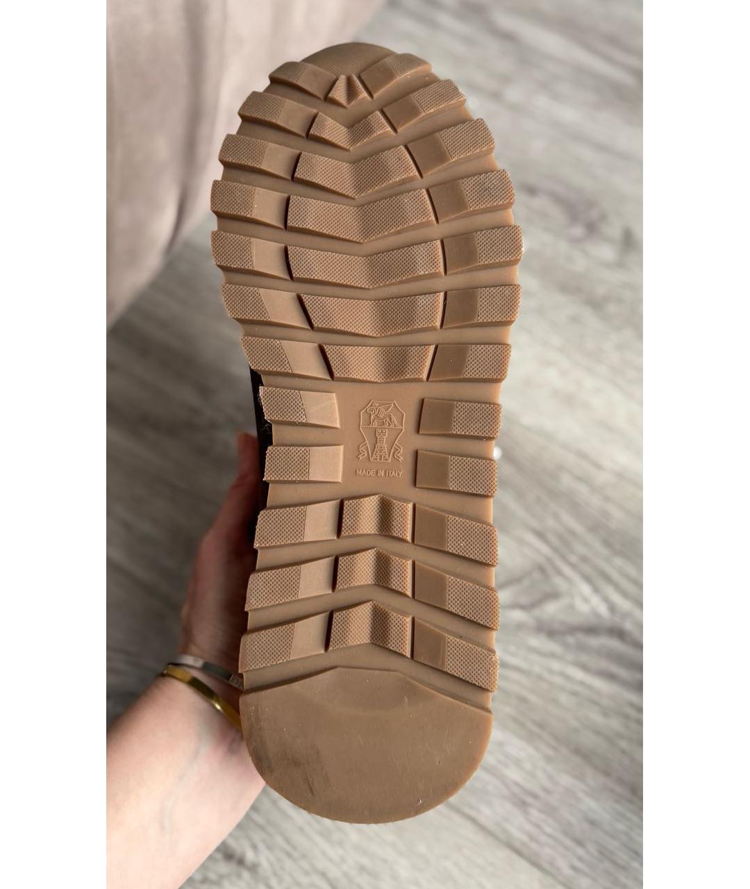 BRUNELLO CUCINELLI Коричневые замшевые кроссовки, фото 6