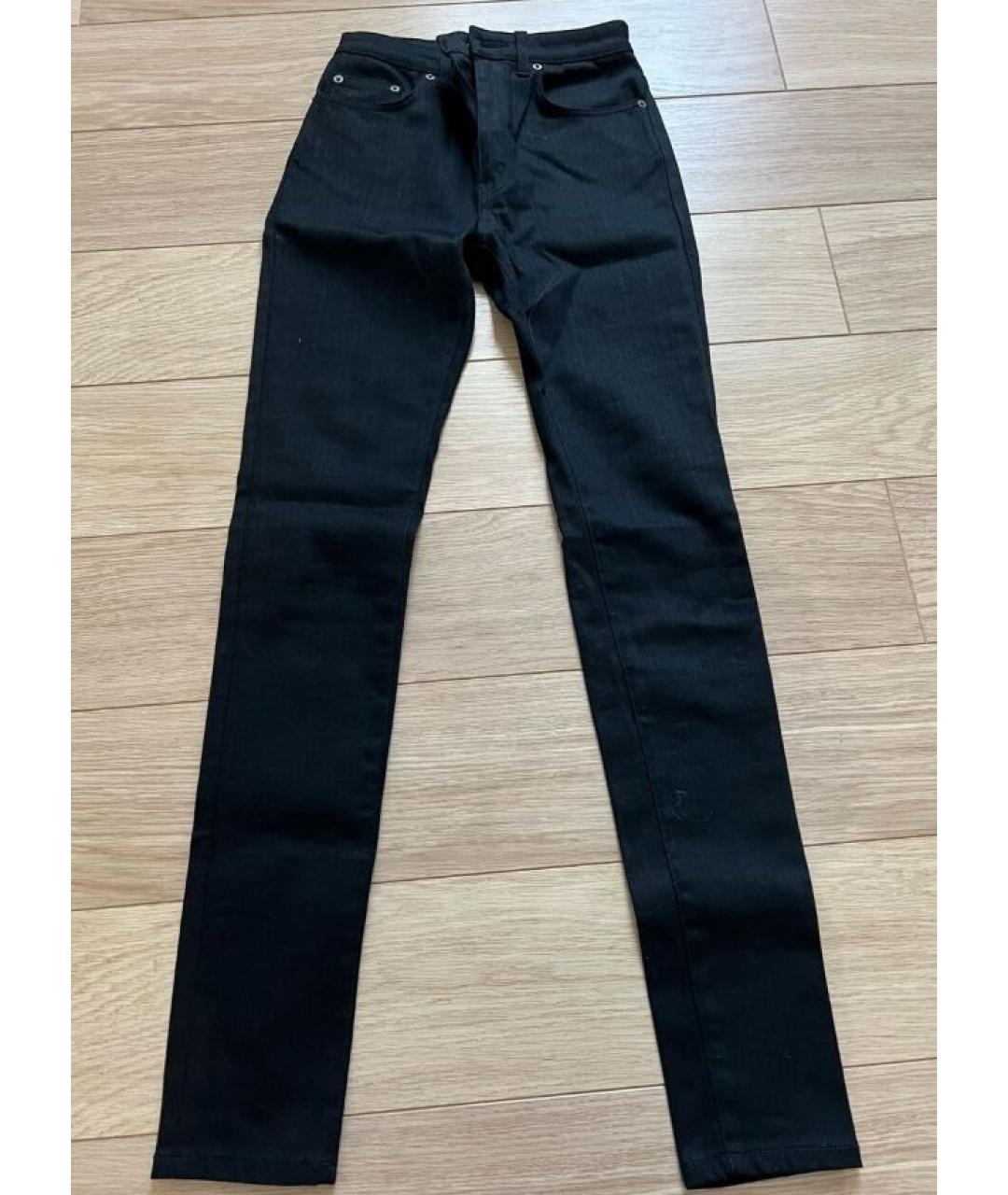 SAINT LAURENT Черные хлопко-эластановые джинсы скинни, фото 2