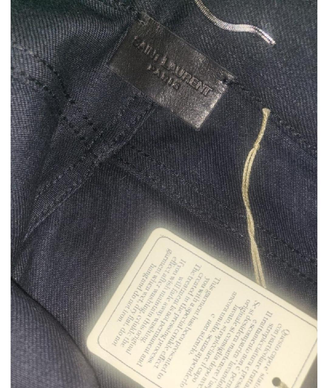 SAINT LAURENT Черные хлопко-эластановые джинсы скинни, фото 8