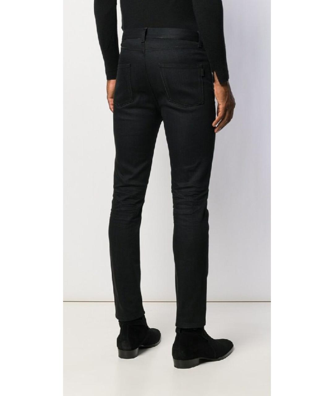 SAINT LAURENT Черные хлопко-эластановые джинсы скинни, фото 6
