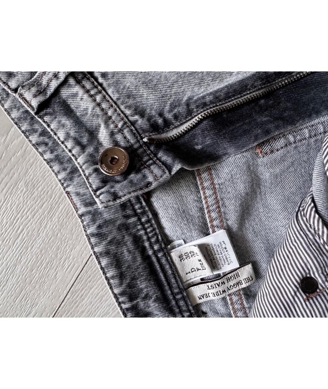 BRUNELLO CUCINELLI Серые хлопковые джинсы клеш, фото 3