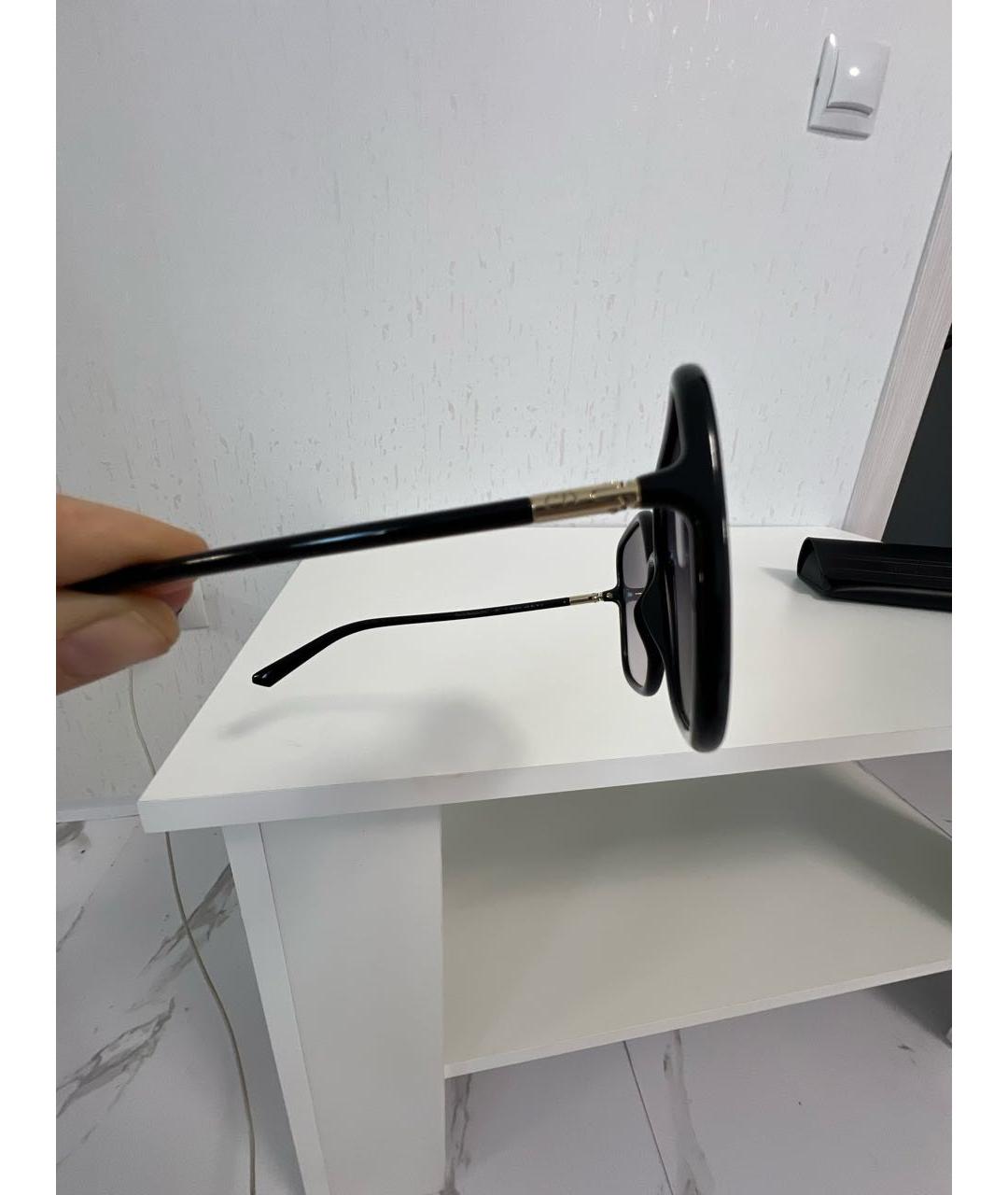 CHRISTIAN DIOR Черные пластиковые солнцезащитные очки, фото 3