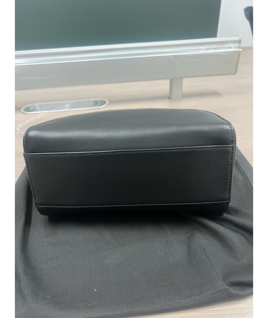 FENDI Черная кожаная сумка с короткими ручками, фото 2
