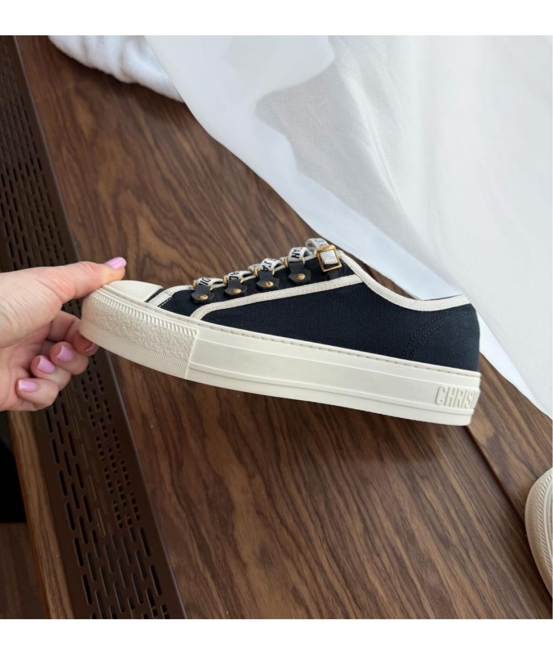 CHRISTIAN DIOR Черные текстильные кеды, фото 7