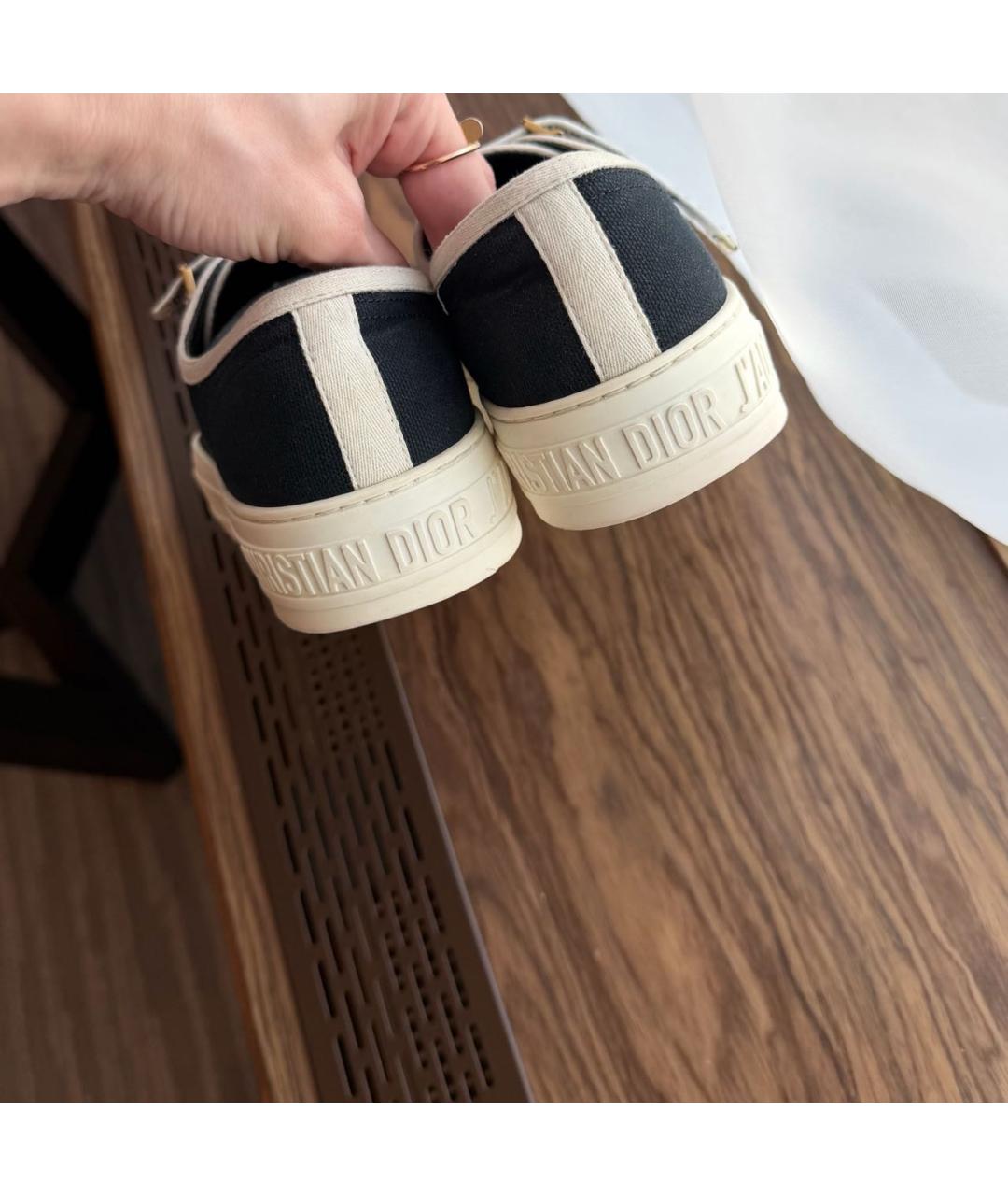CHRISTIAN DIOR Черные текстильные кеды, фото 8