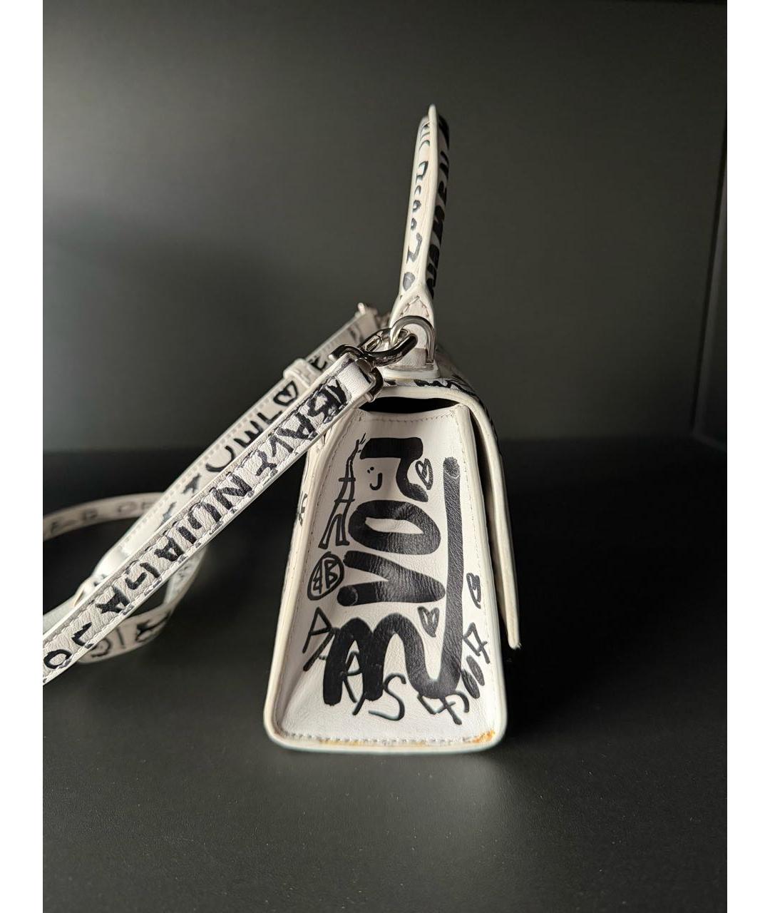 BALENCIAGA Белая кожаная сумка через плечо, фото 2