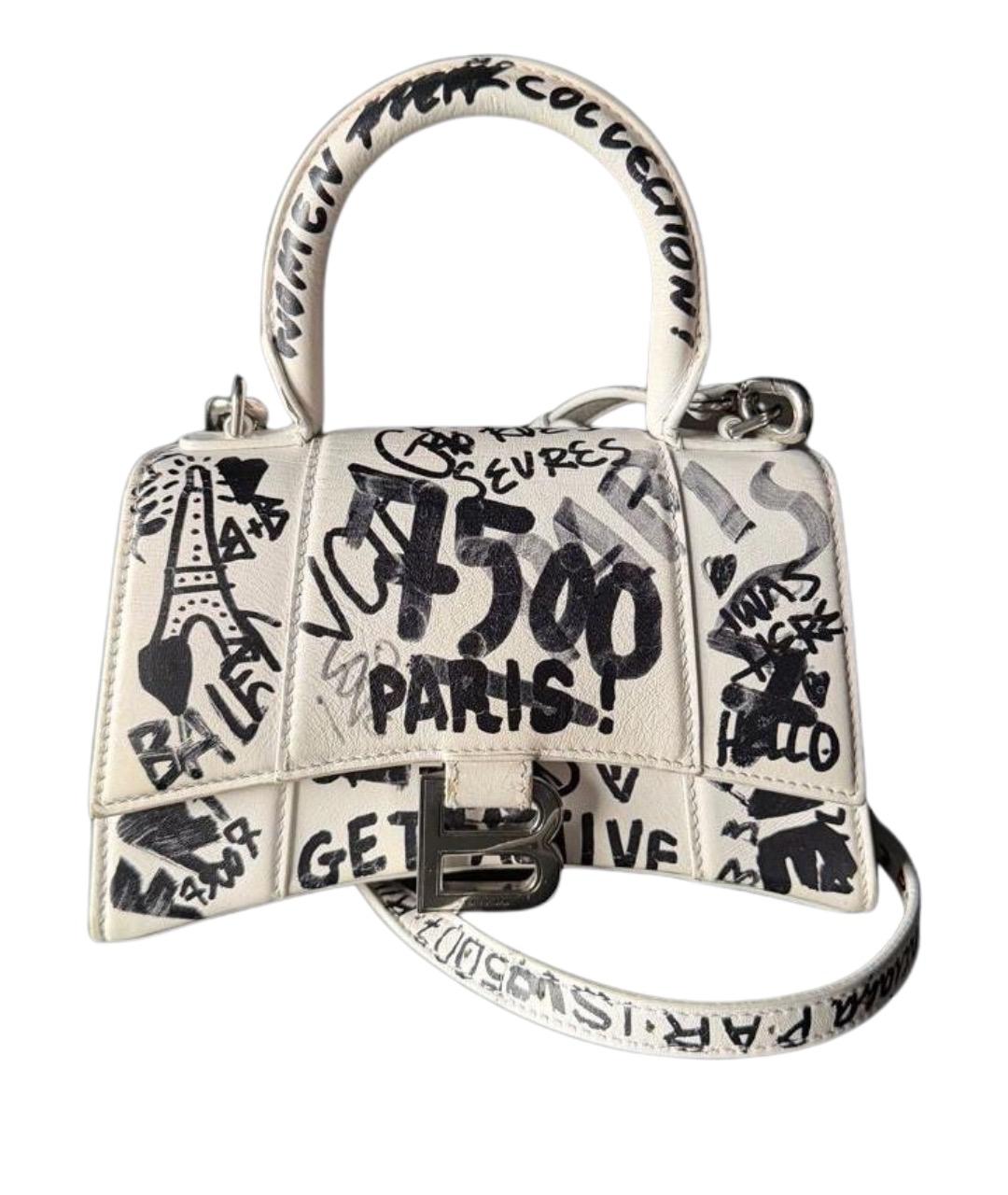 BALENCIAGA Белая кожаная сумка через плечо, фото 1