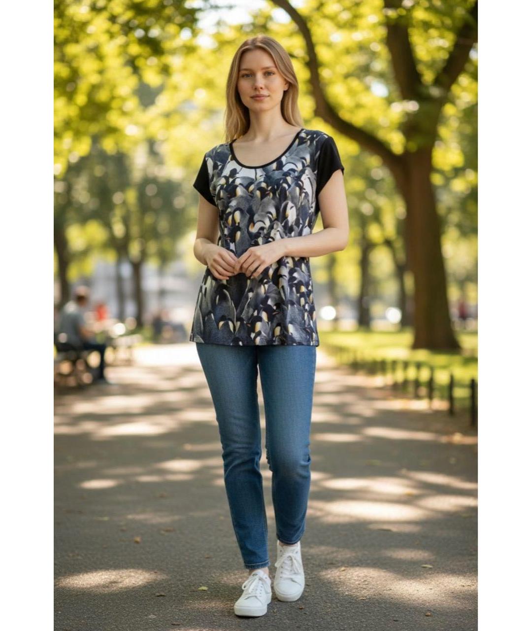 BARBARA BUI Черная вискозная футболка, фото 6