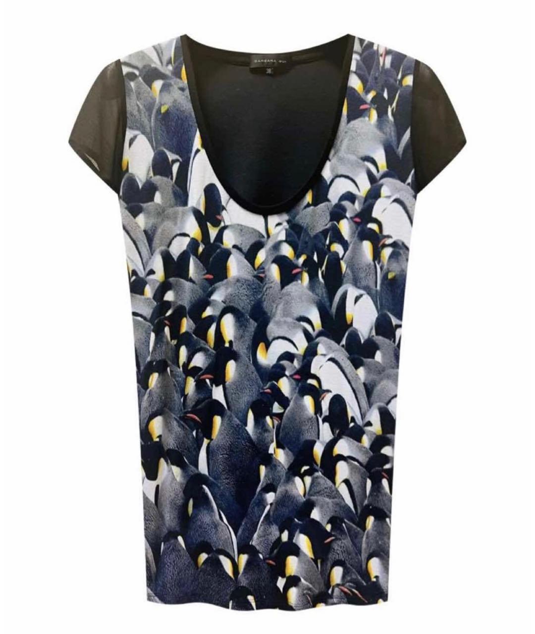 BARBARA BUI Черная вискозная футболка, фото 2