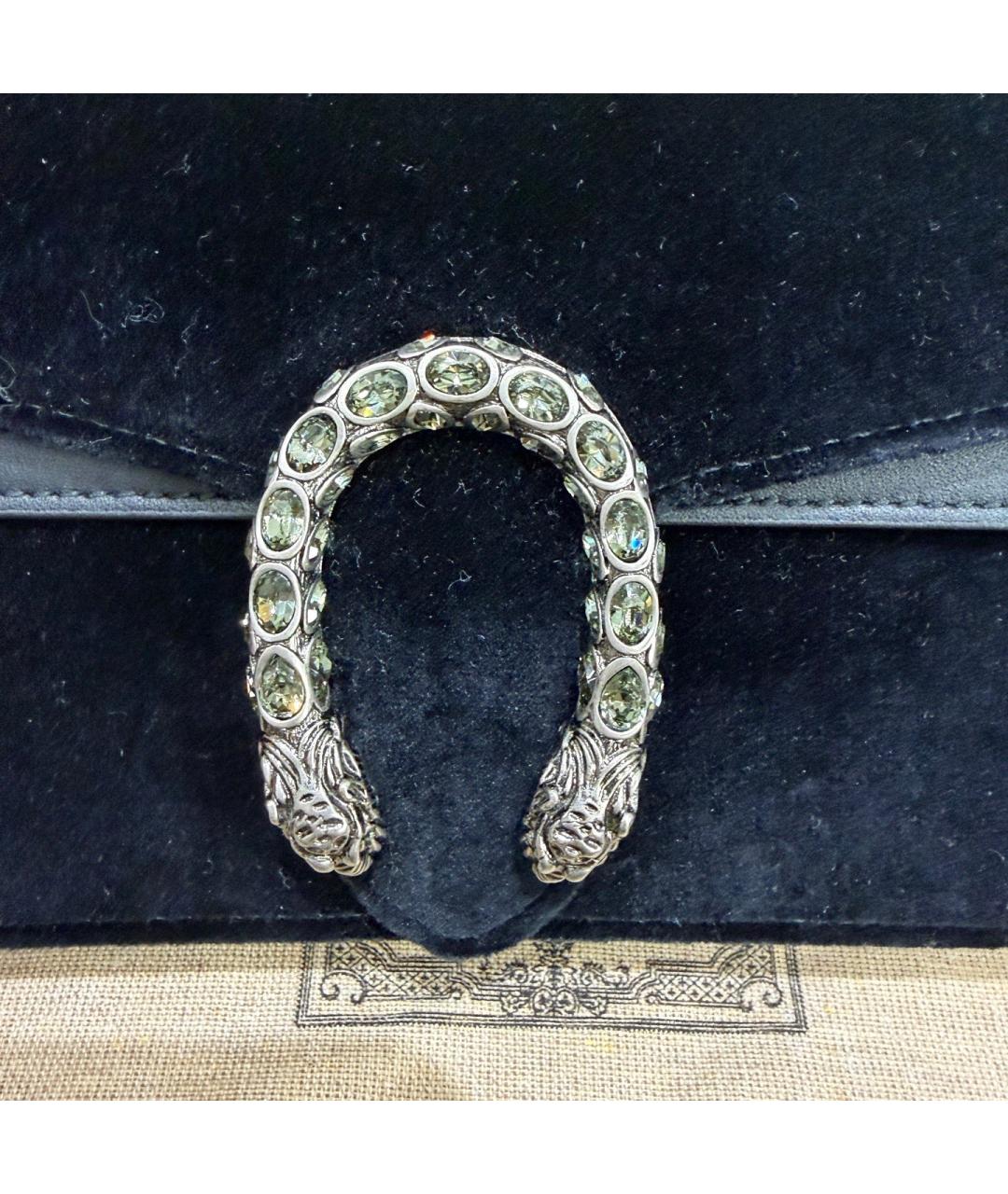 GUCCI Черная бархатная сумка через плечо, фото 6