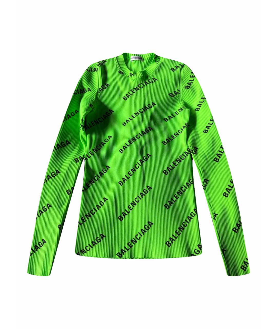 BALENCIAGA Салатовая полиамидовая водолазка, фото 1