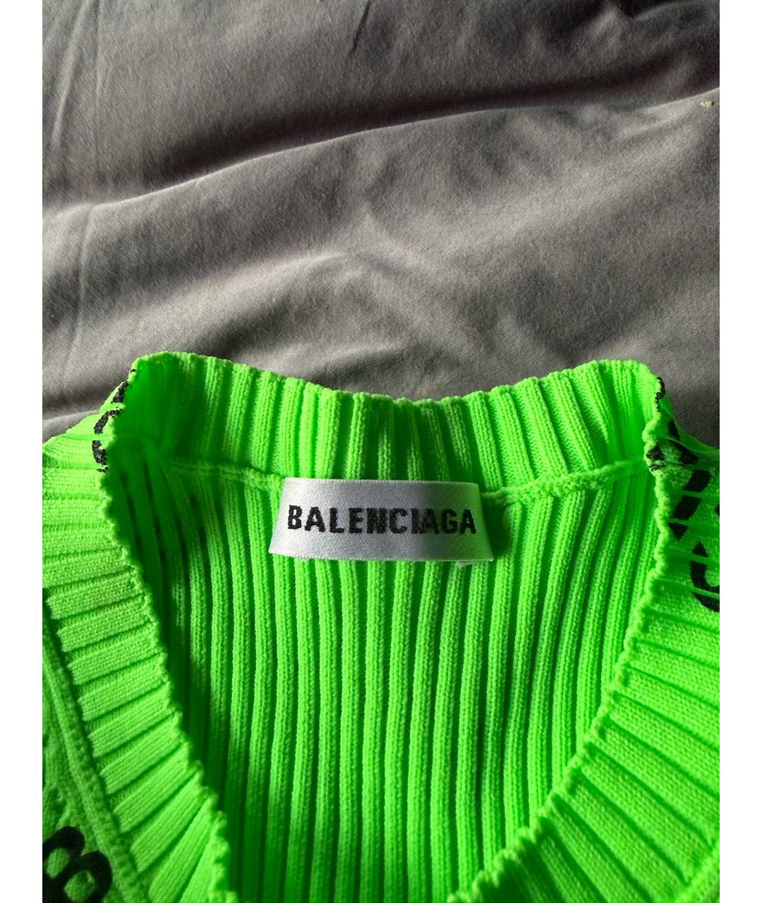 BALENCIAGA Салатовая полиамидовая водолазка, фото 3