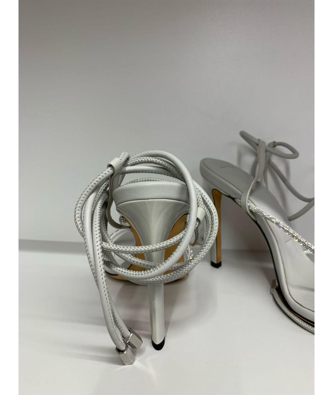 IRO Серые кожаные босоножки, фото 4